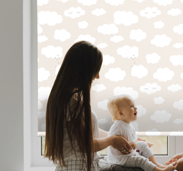 Bézs háttér síró felhő Sávroló - TenStickers