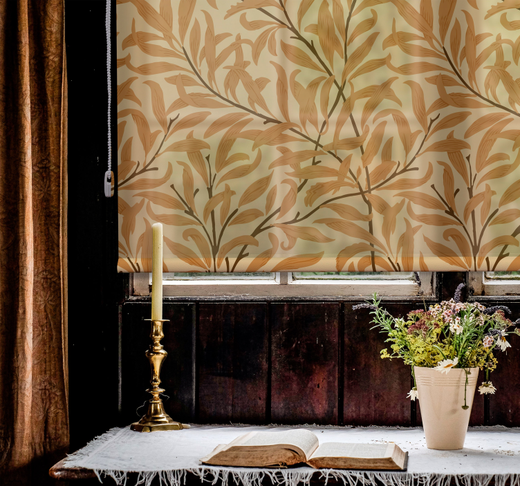 Botanikai levélnyomat Redőnyök Virágos - TenStickers