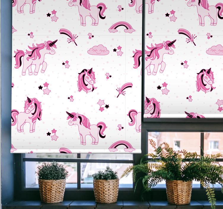 Egyszarvú fantázianyomat Redőnyök gyerekek - TenStickers