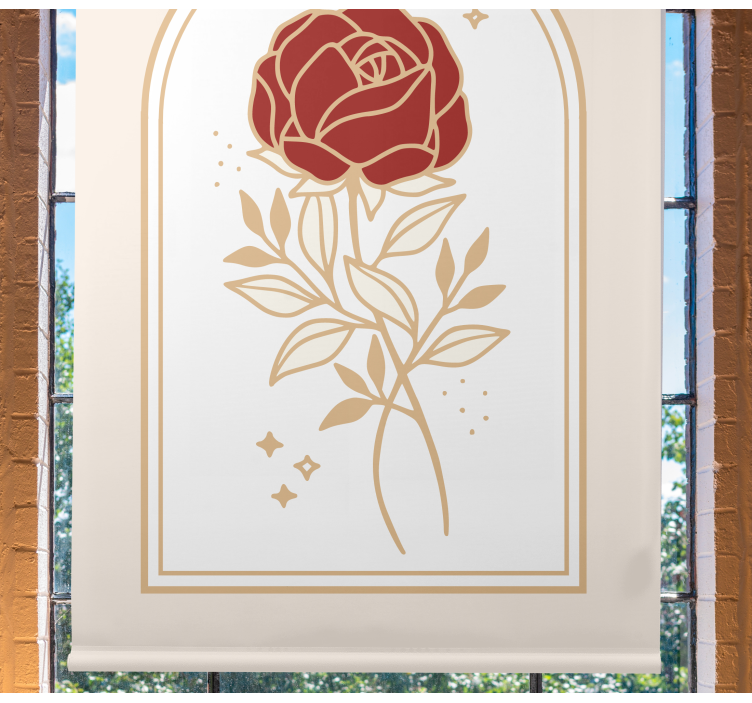 Beige íves rózsa redőnyök elegáns - TenStickers