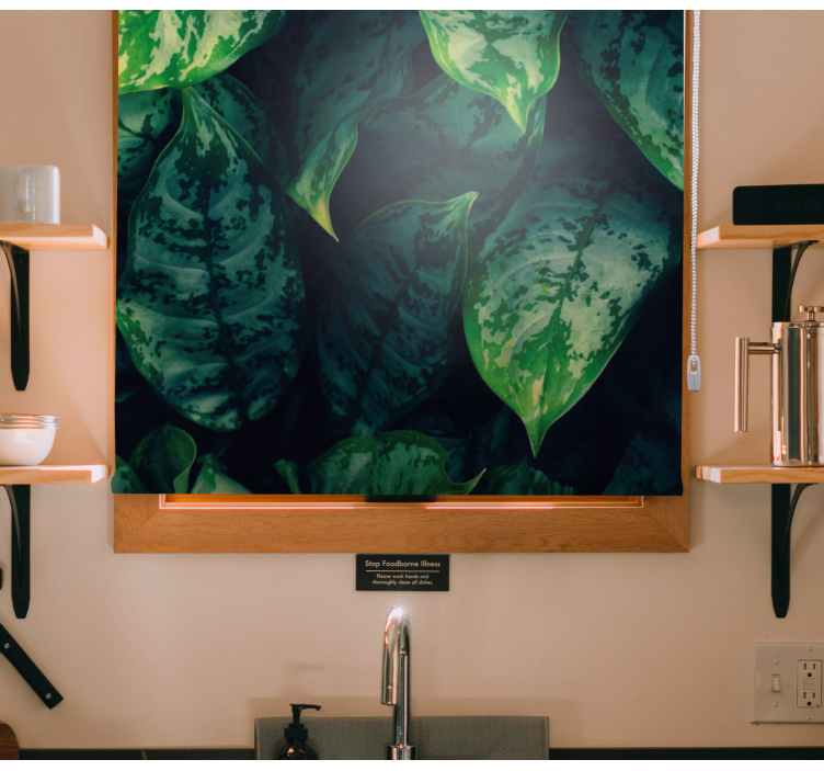 élénk zöld levelek Redőnyök Virágok és növények - TenStickers