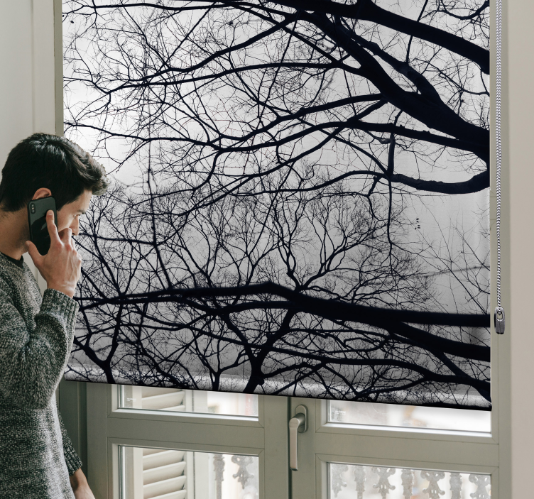 Fehér és szürke fa Rolók - TenStickers