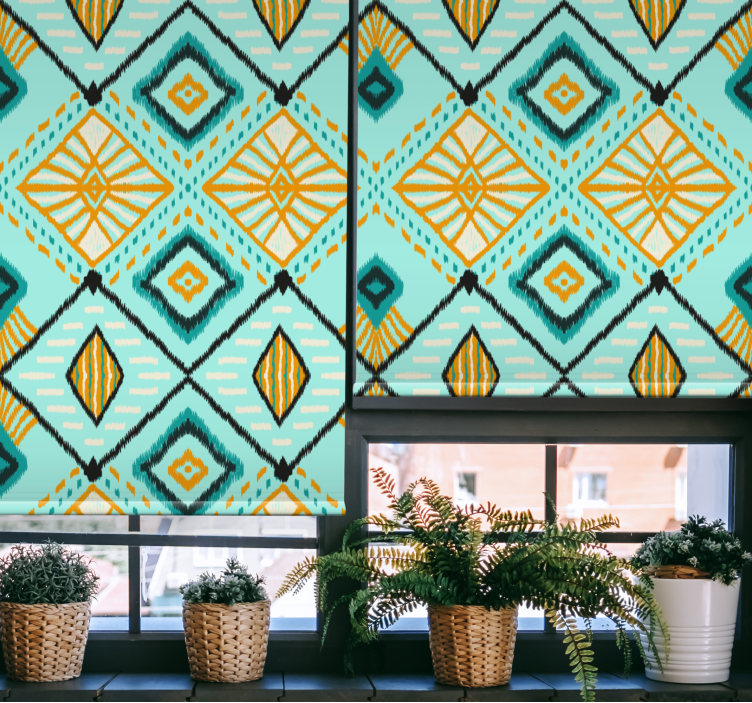 Geometrikus gyémánt motívum Redőnyök nappali - TenStickers