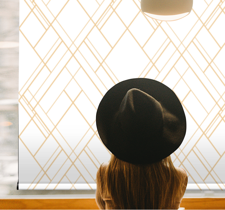 Geometrikus arany vonalak Redőnyök elegáns - TenStickers