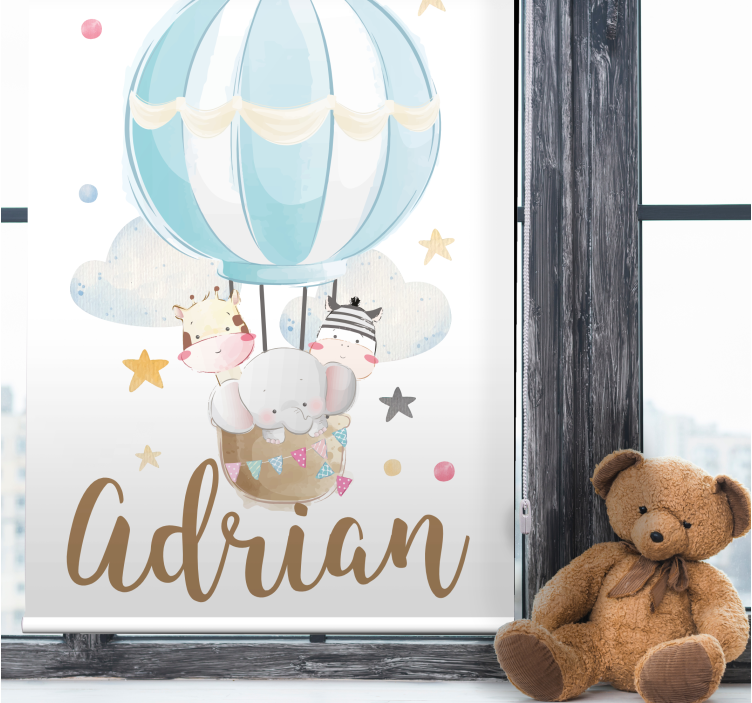 állatok a léggömbön, a csillagok és a felhők savrolo - TenStickers