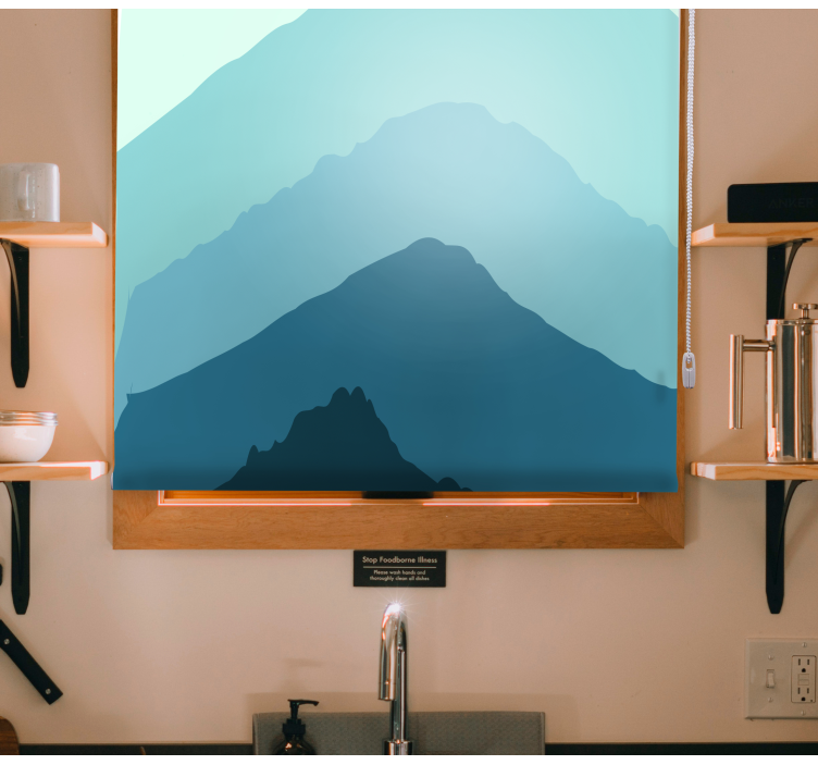 Hegyi sziluett rétegek Redőnyök eredeti - TenStickers