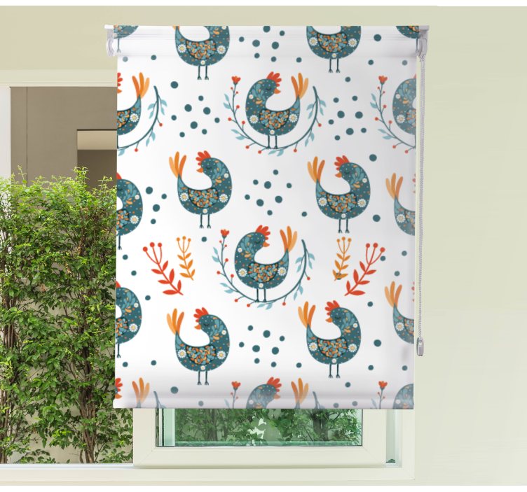 Kék tollas csirke redőnyök állatok - TenStickers