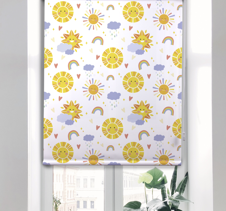 Napos felhők és szivárvány Redőnyök gyerekek - TenStickers