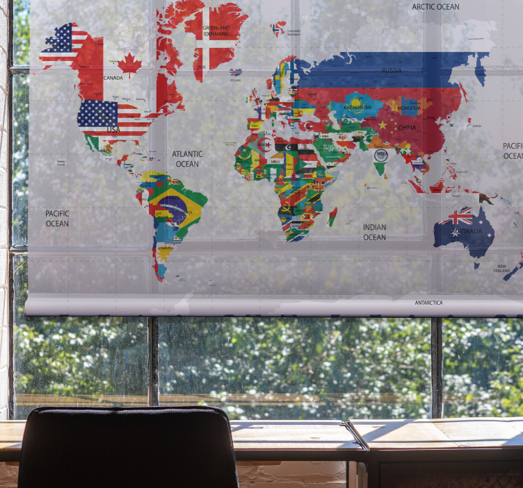 Politikai világtérkép Sávroló - TenStickers