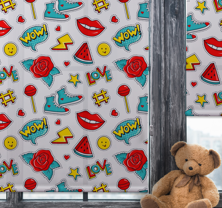 Popkultúra minták Redőnyök Szórakozás - TenStickers