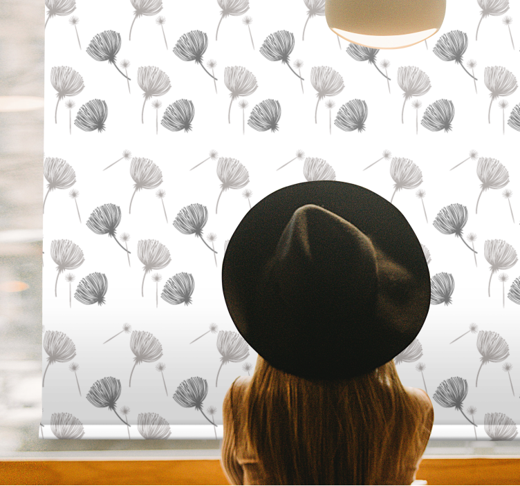 Puha szürke mintás Redőnyök Virágok és növények - TenStickers