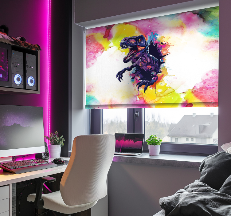 Redőnyök dinoszaurusz telített színek velociraptor - TenStickers