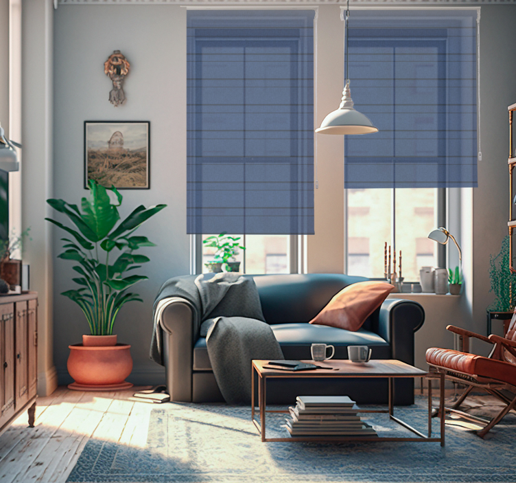 Redőnyök nappali kék csíkok - TenStickers