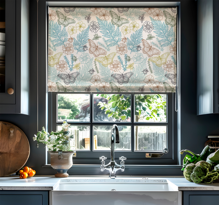 Redőnyök Pillangó virágos - TenStickers