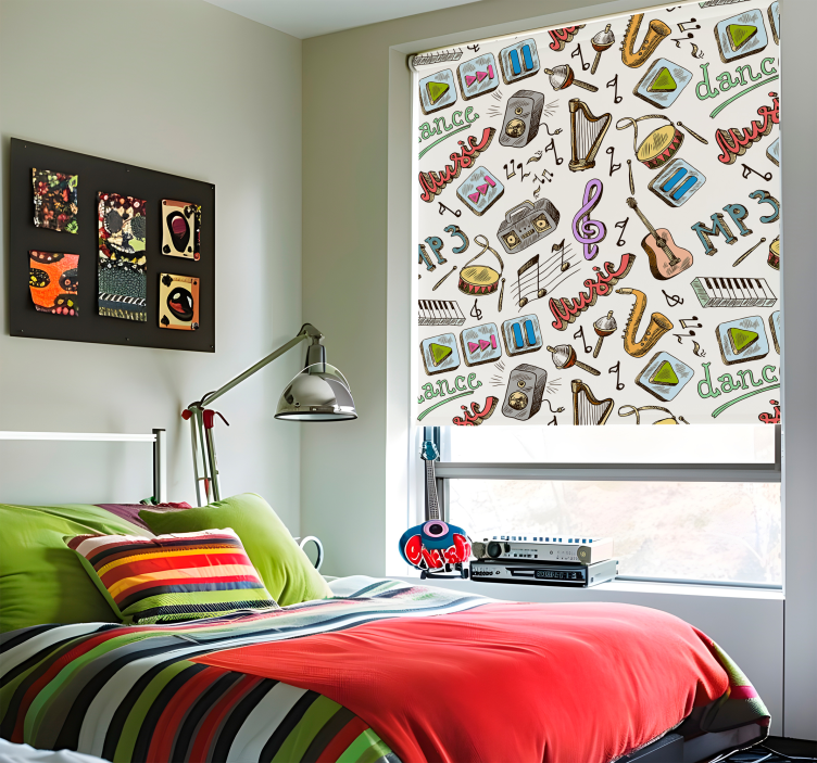 Redőnyök Szórakozás zenei minta - TenStickers