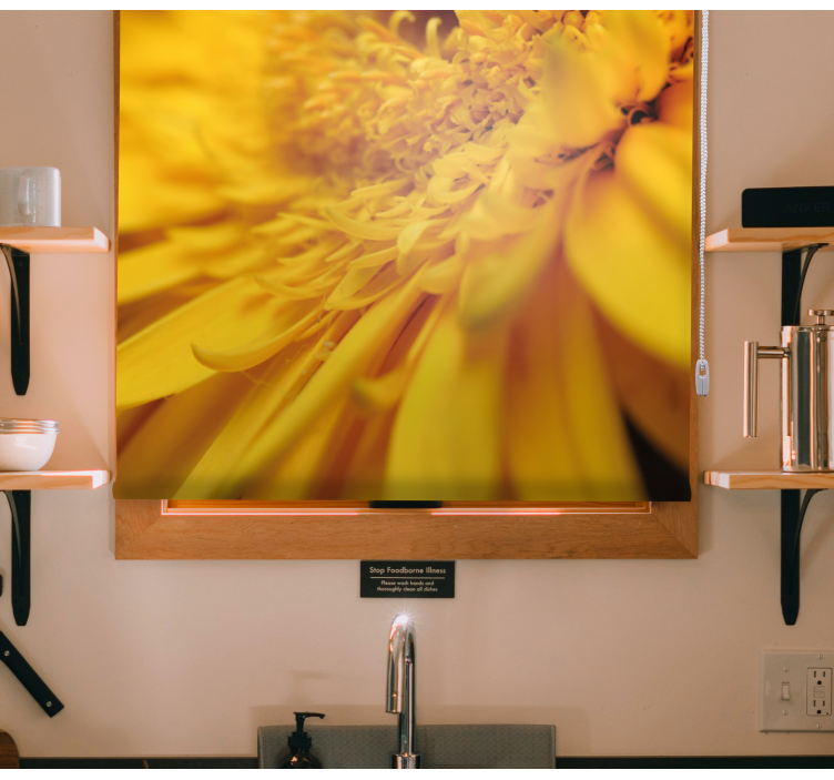 Sárga közeli Redőnyök Virágok és növények - TenStickers