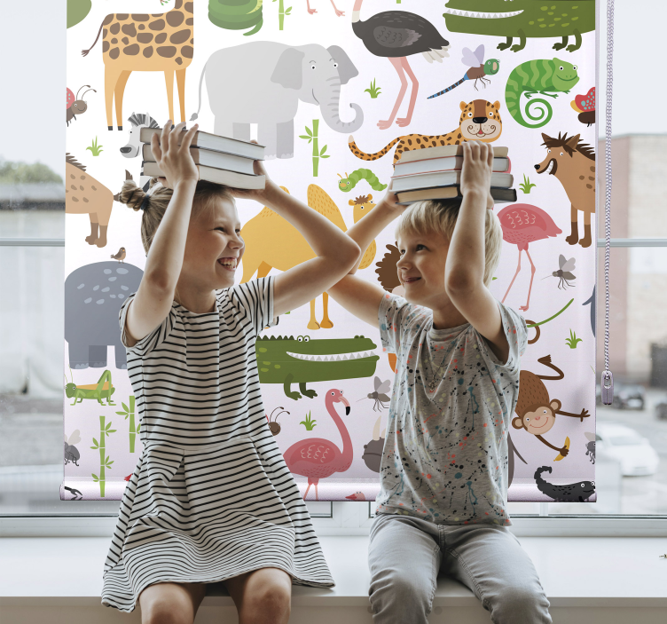 Szafari állatbarátok redőnyök állatok - TenStickers