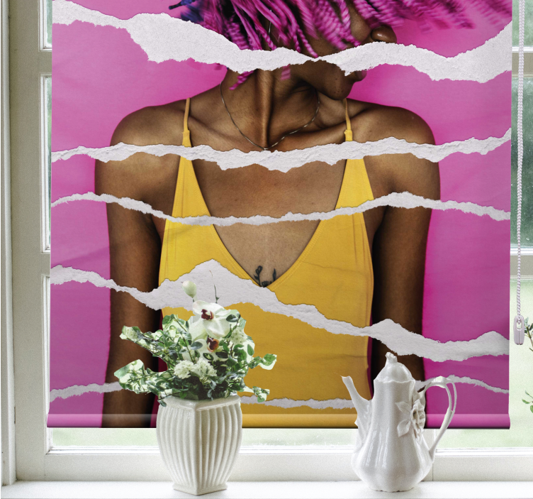 Szakadt papír hatás redőnyök rajzokkal - TenStickers