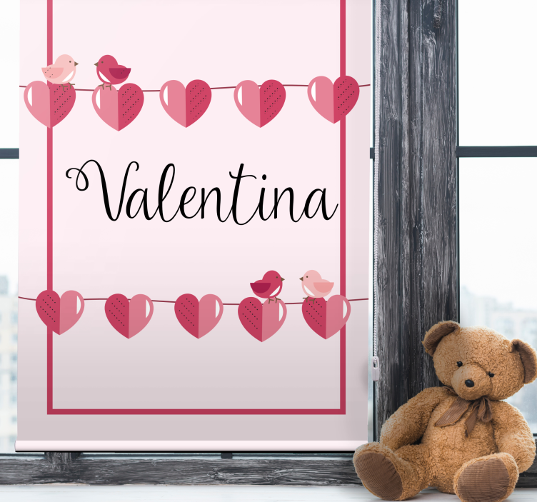 Szerelmes szívek és név Redőnyök tizenéves - TenStickers