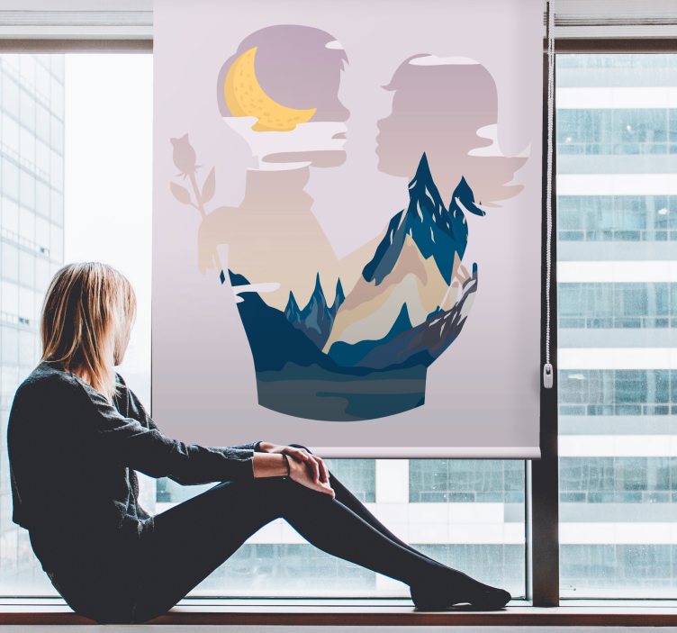 éjszakai hegyek jelenet Redőnyök eredeti - TenStickers