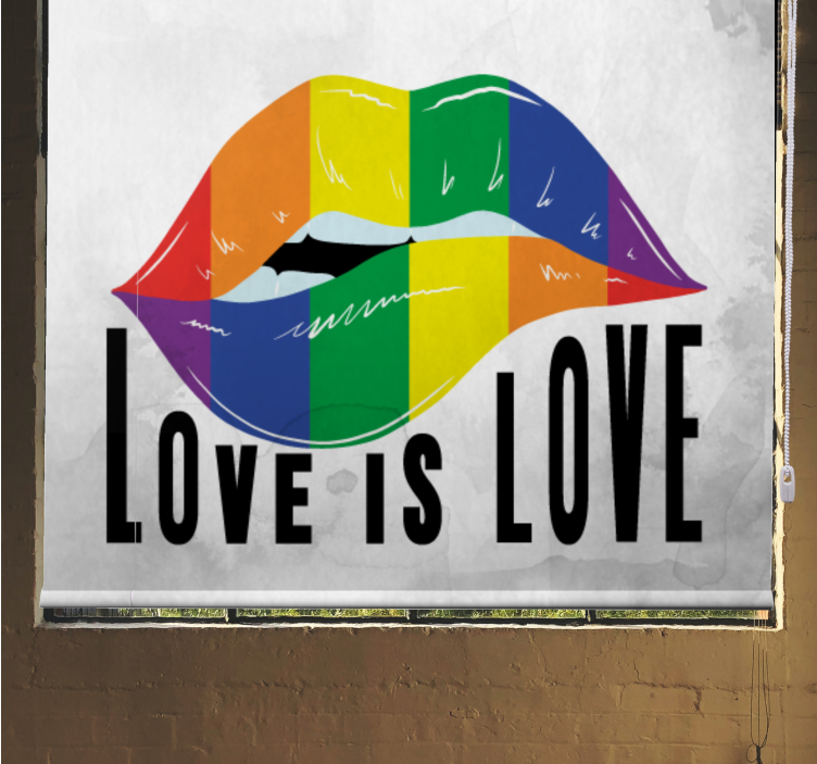 Szivárványos ajakművészet Redőnyök szöveggel - TenStickers