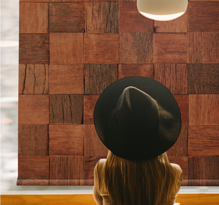 Szögletes fa panelek Redőnyök textúra és a minta - TenStickers