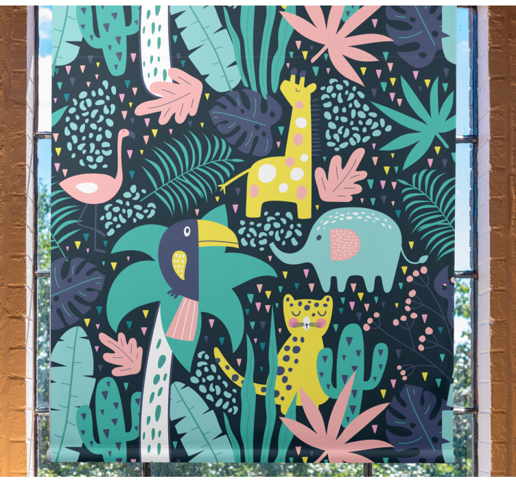 Trópusi északi állatok Redőnyök gyerekek - TenStickers