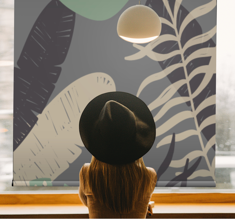 Trópusi zöld minta Redőnyök Virágok és növények - TenStickers