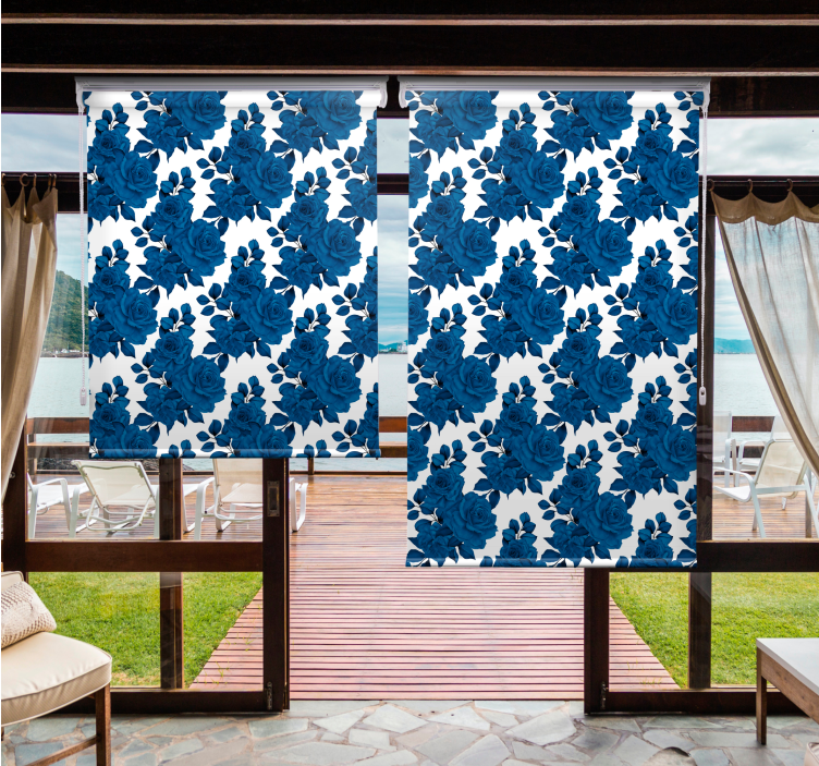 "új nosztalgia" kék virágok Sávroló - TenStickers