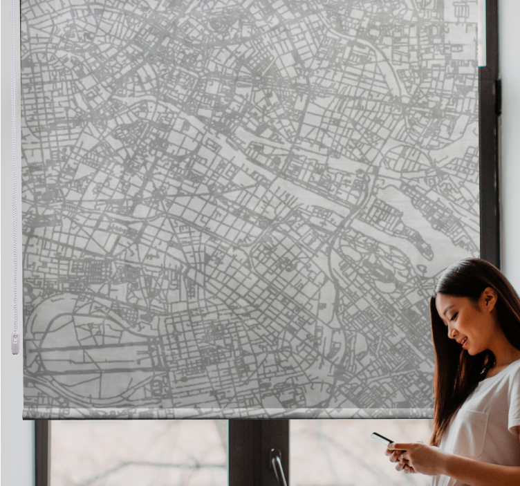 Várostérkép körvonala Redőnyök eredeti - TenStickers