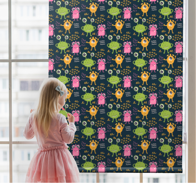 Vicces színes idegenek minta gyermek Sávroló - TenStickers