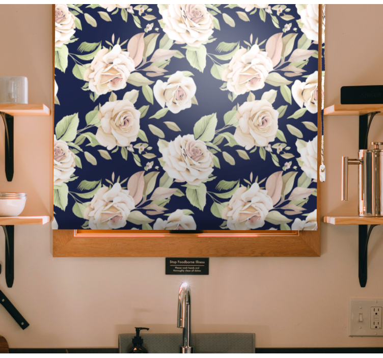 Virágos rózsa minta Redőnyök Virágok és növények - TenStickers