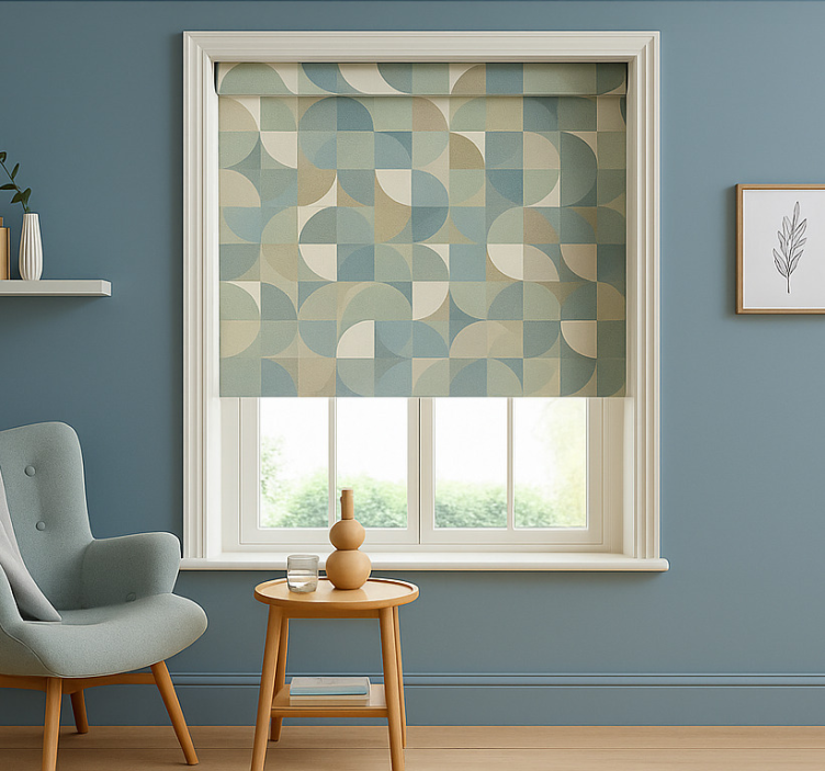 Zöld absztrakt formák Redőnyök modern - TenStickers