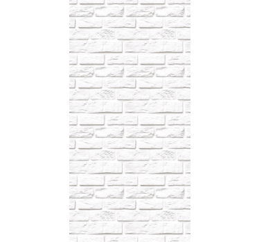 Fehér kőtéglák redőnyök konyha - TenStickers