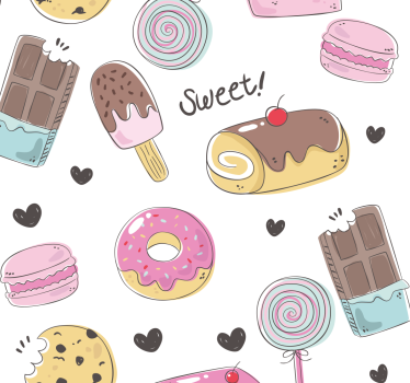 Édességek mintás redőnyök konyha - TenStickers