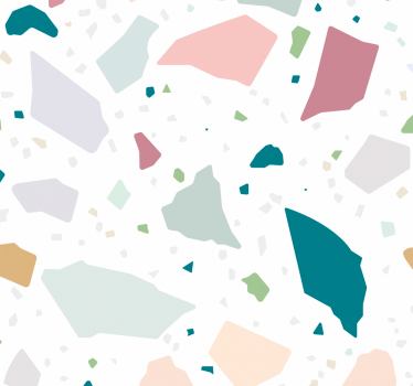 Színes geometriai terrazzo redőnyök konyha - TenStickers