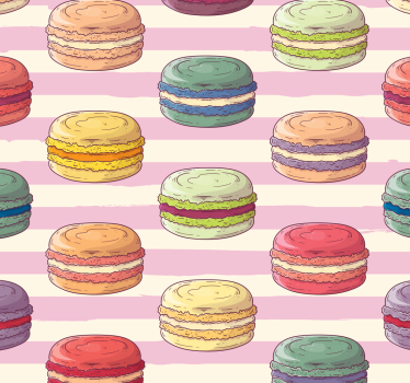 Színes macaron minta redőnyök konyha - TenStickers
