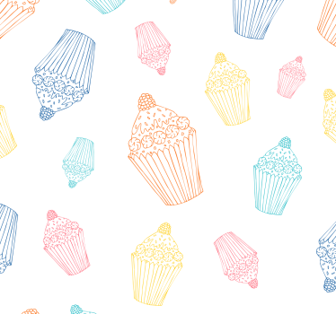 Cupcake rajzok redőnyök konyha - TenStickers