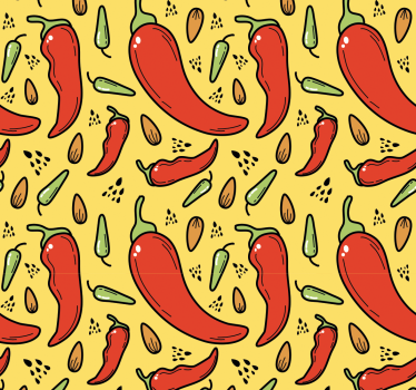 Piros és zöld csípős chili redőnyök konyha - TenStickers
