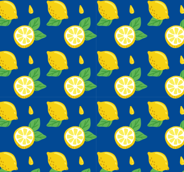 Kézzel rajzolt citromok redőnyök konyha - TenStickers