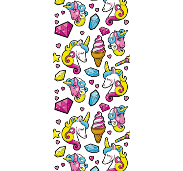 Unicornis fantázia minta redőnyök gyerekeknek - TenStickers