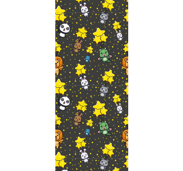 Aranyos állatok léggömbökön - redőnyök gyerekek - TenStickers