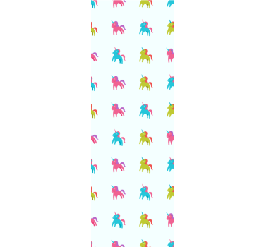 Gyerekredőnyök egyszarvúkkal kék háttéren - TenStickers
