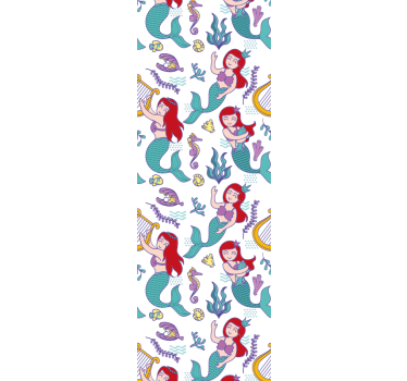 Ariel mosolygó sellő redőnyök gyerekeknek - TenStickers
