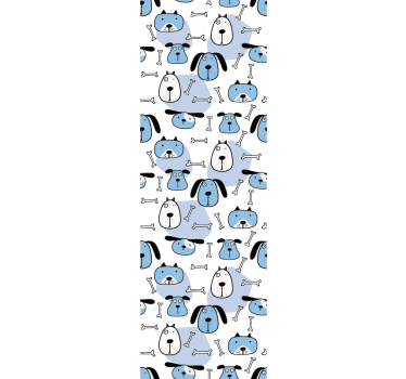 Kék kutyás mintás redőnyök gyerekeknek - TenStickers