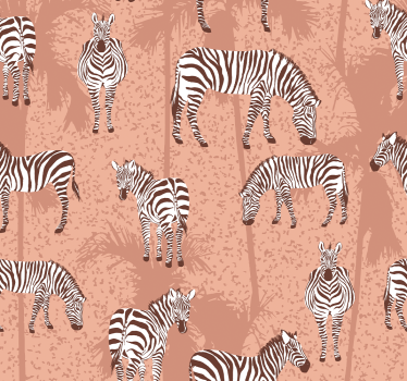 Zebra és pálmák barna redőnyök gyerekeknek - TenStickers