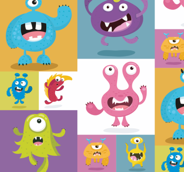 Kedves szörnyek redőnyök gyerekeknek - TenStickers