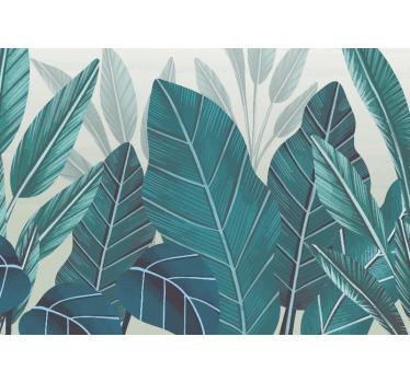 Tropical leaves 3d vízfesték redőnyök konyha - TenStickers