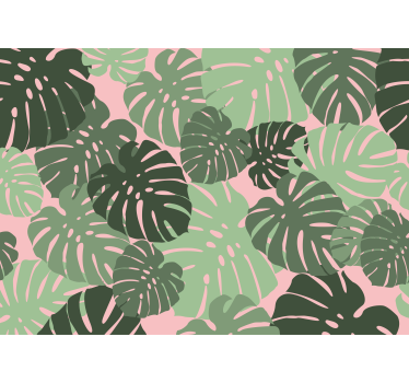 Konyhai redőnyök monstera levelek rózsaszínben - TenStickers