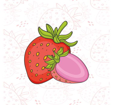 Piros és rózsaszín eper redőnyök konyha - TenStickers